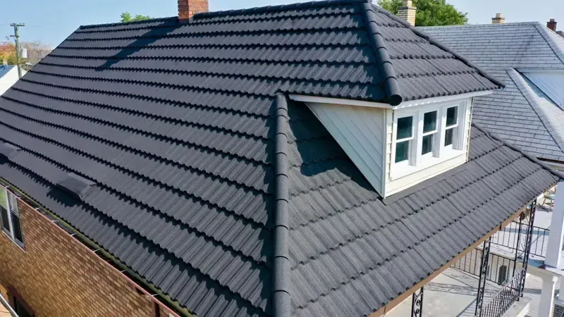 Roofing contractor submitting permit documents before roof replacement on a residential home with inspection and code compliance checklist.