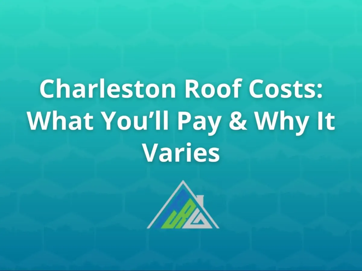 Roofing contractor inspecting different roofing materials on residential and commercial buildings in Charleston showing cost comparison context.