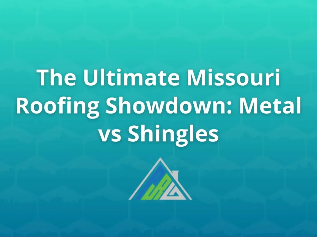 Side-by-side comparison of metal roof panels and asphalt shingles on residential homes in Missouri weather conditions
