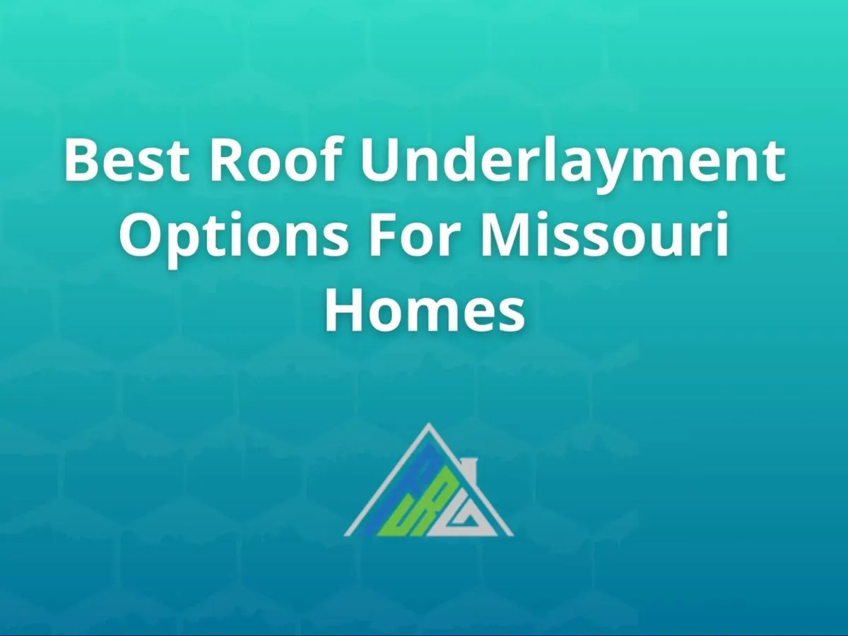 Roof underlayment layers including synthetic membrane, felt paper, and ice and water shield protecting a Missouri home roof from leaks and storm damage