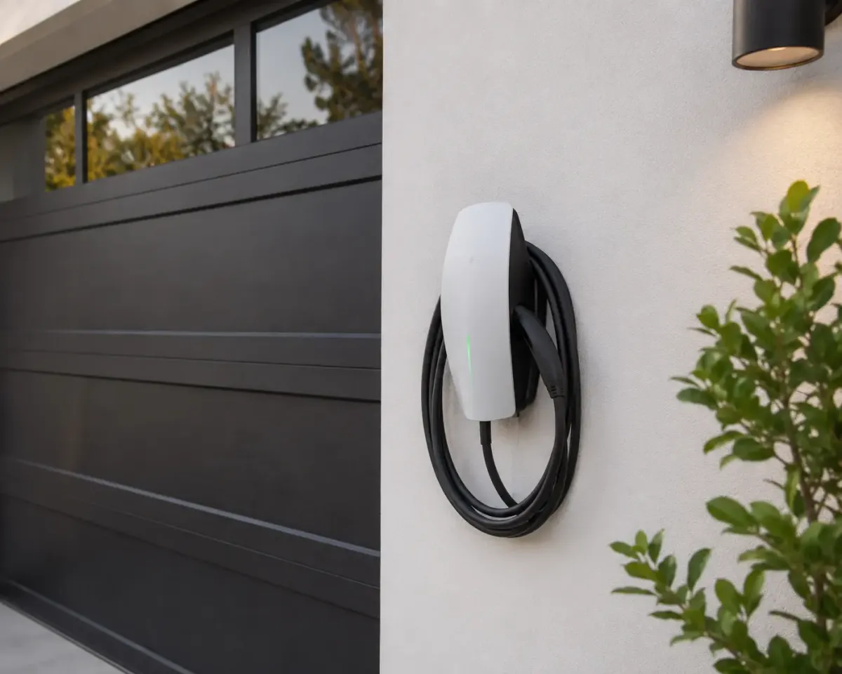 EV charger installed at a home
