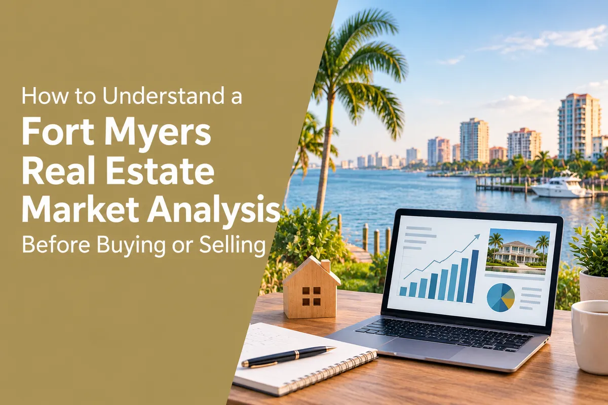 Fort Myers Florida homes and residential streets for a real estate market analysis