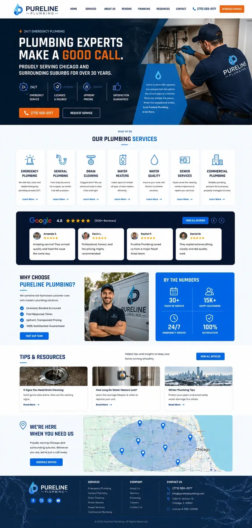 plumbing website design