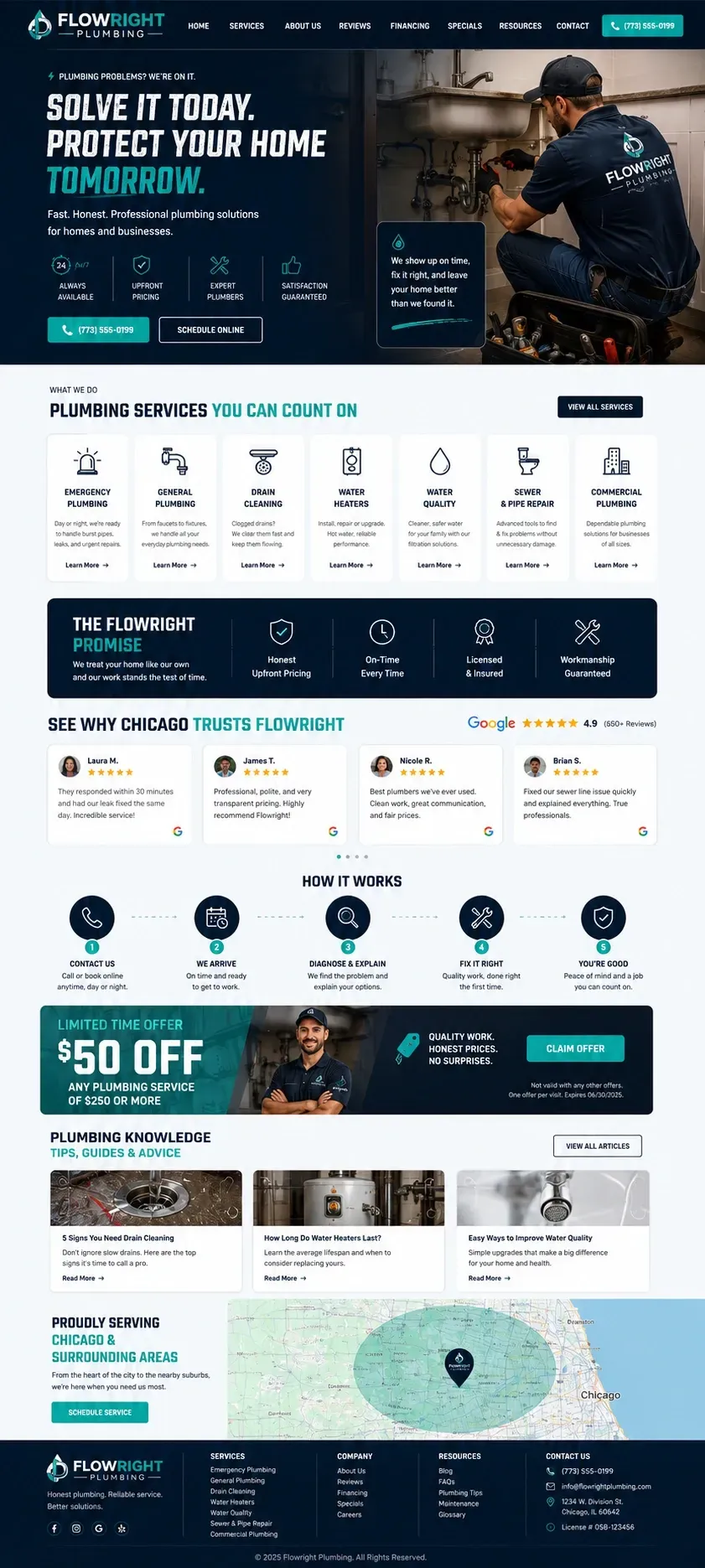plumber website design