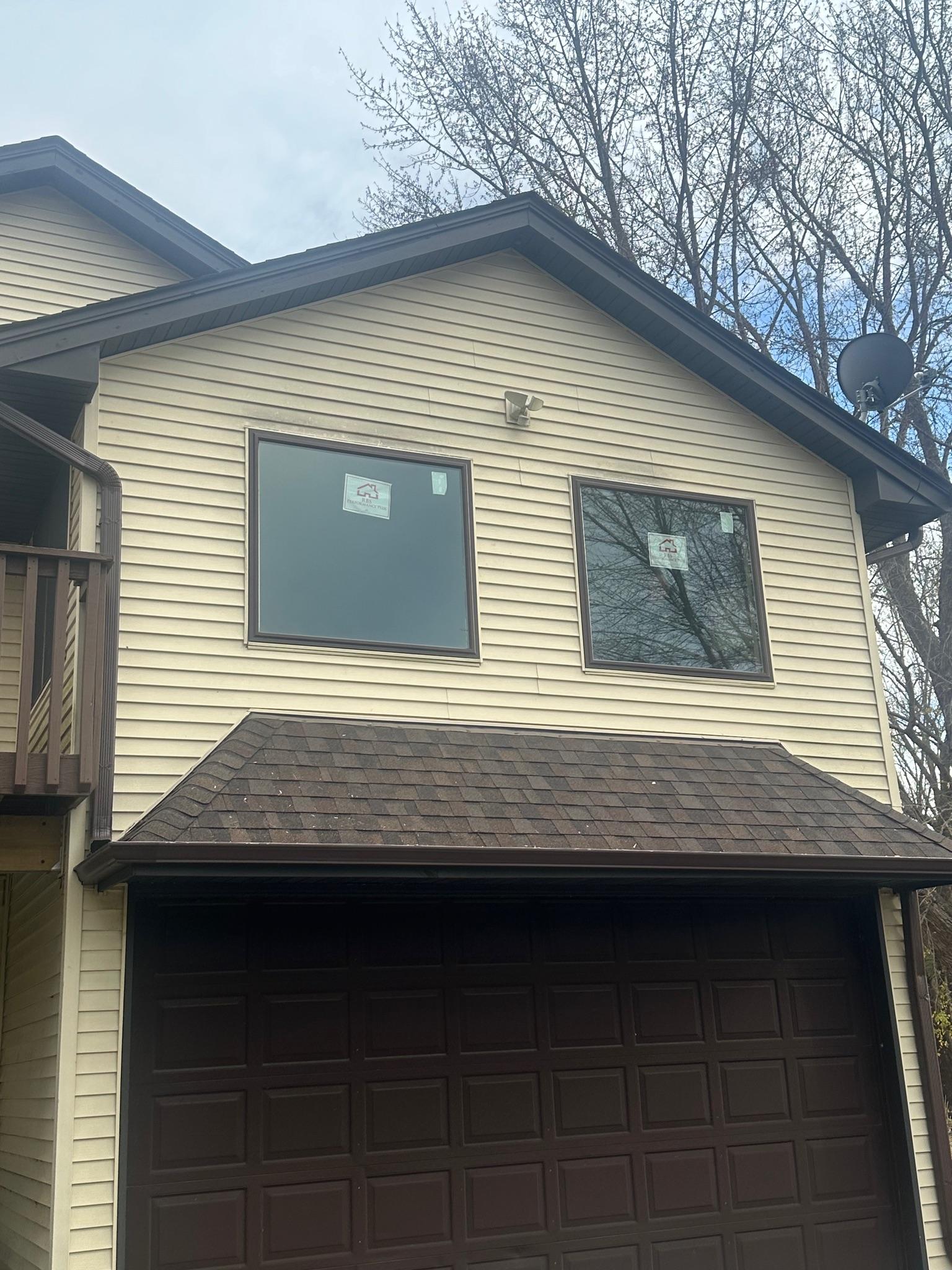 Completed residential window services by Precision Exteriors Inc.