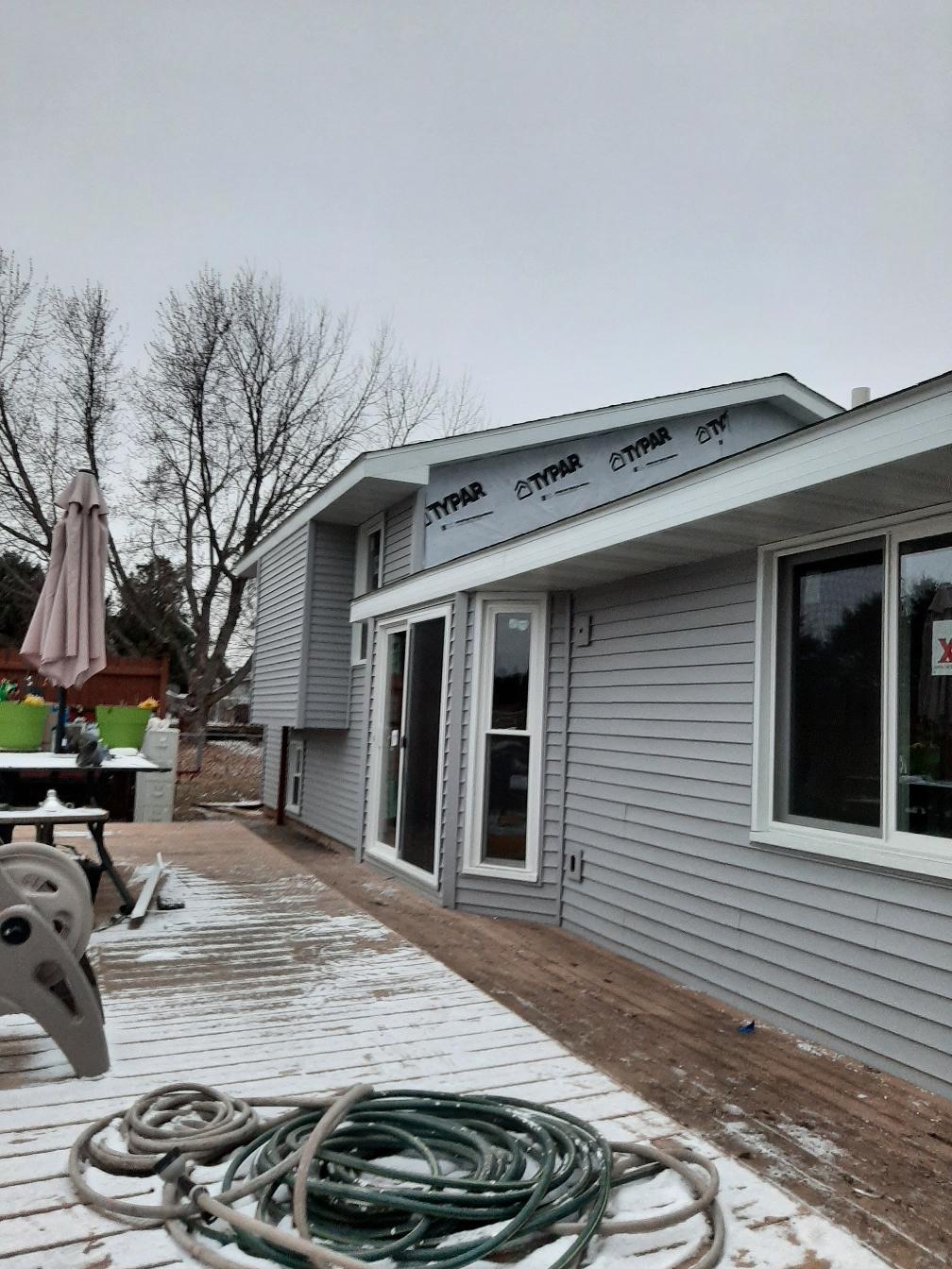 Brand new energy-efficient replacement windows on a local home.