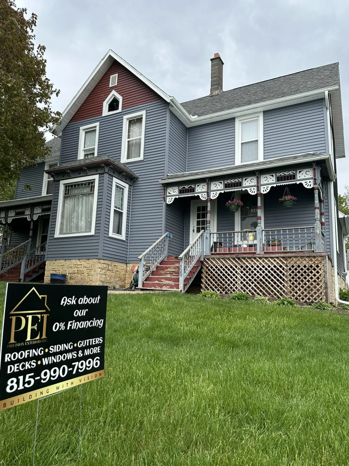 Exterior of a home featuring updated siding