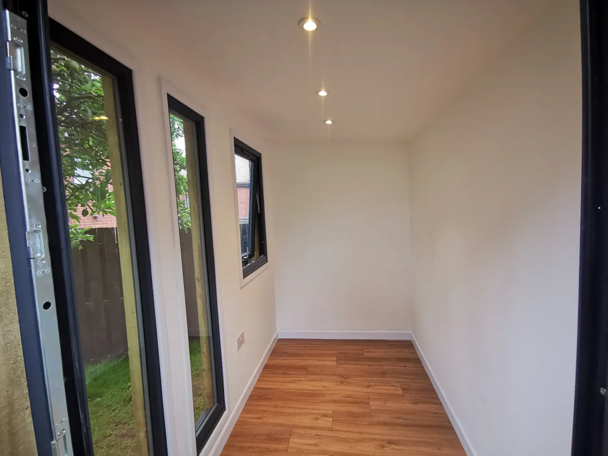 small garden room interior in West Bridgford