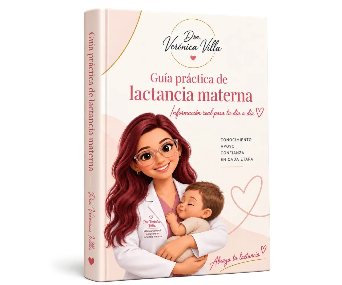 Portada del ebook Guía práctica de lactancia materna de la Dra. Verónica Villa.