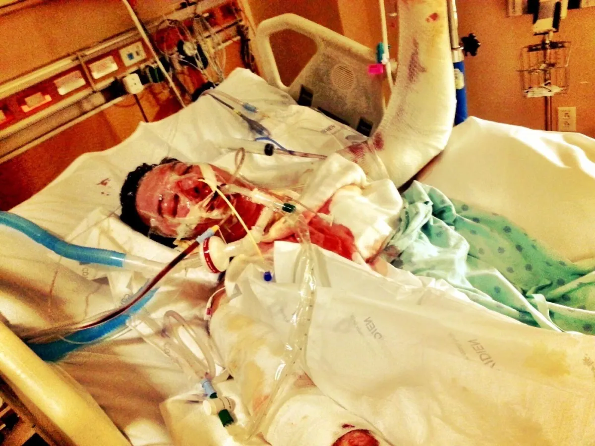 Matthew Manzari in hospital