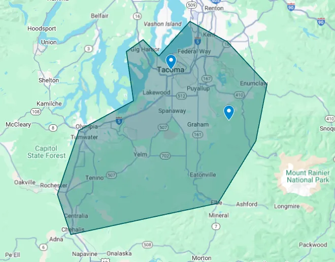 ND Brick Pavers Service Area Map