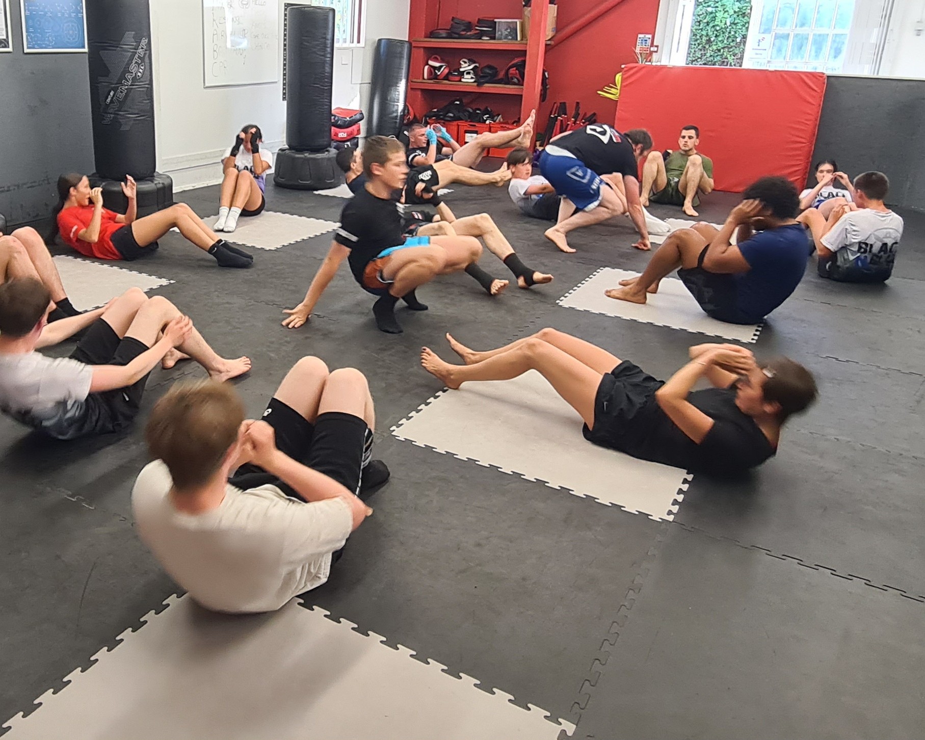 Kickboxing student training for strength and stamina at CDA Academy