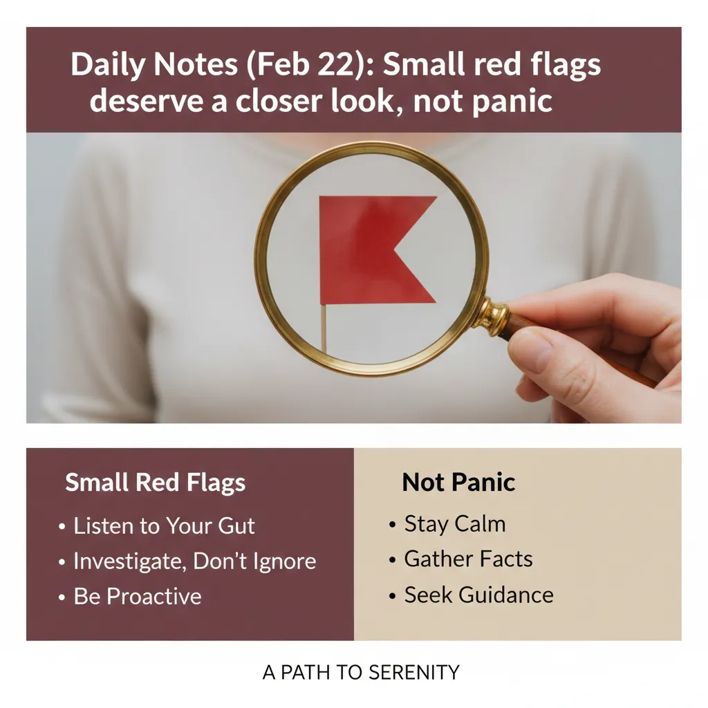 Daily Notes (Feb 22): Magnifying the Truth—Why Small Red Flags Need Investigation, Not Anxiety
