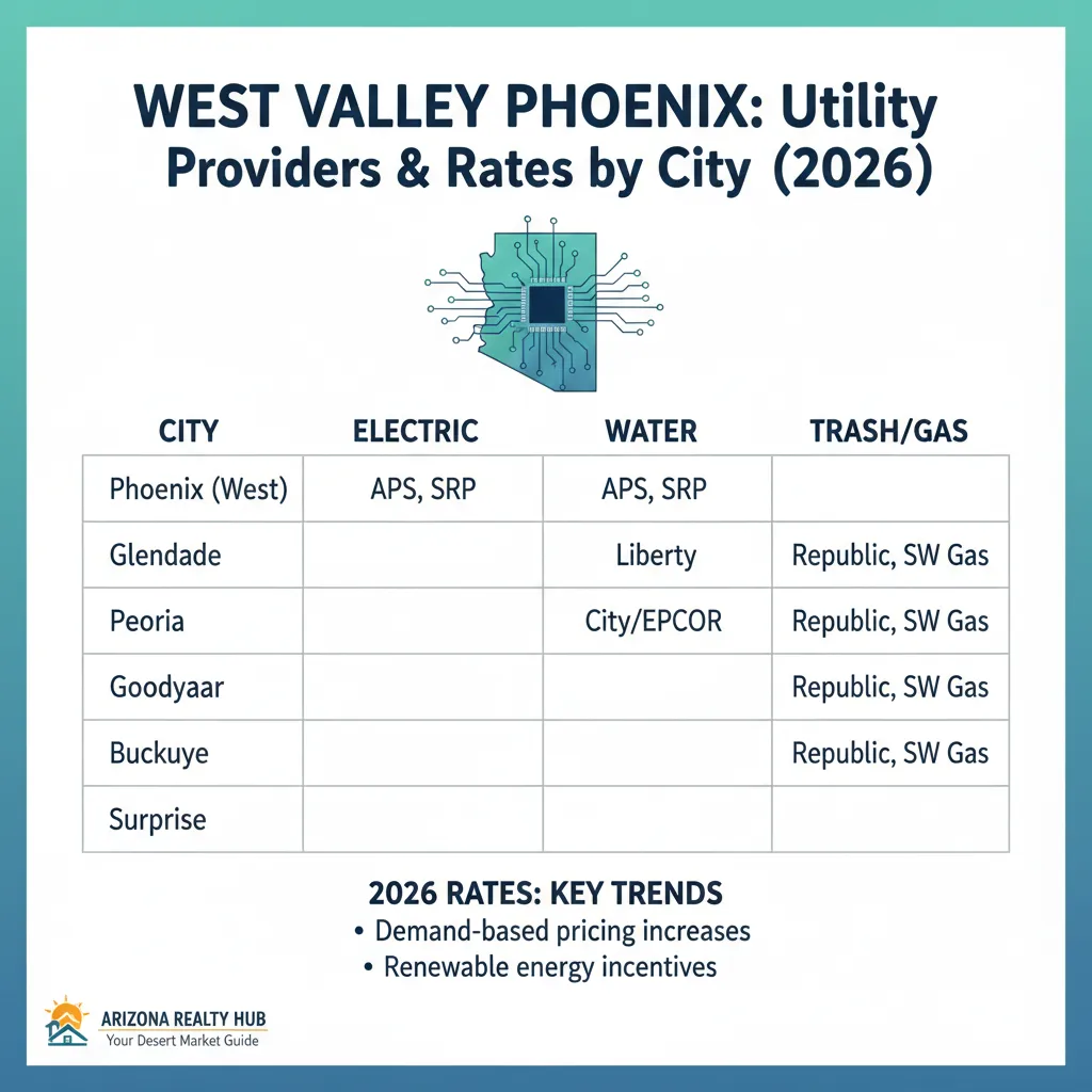 West Valley Utility Guide 2026: Comparing Providers, Rates, and 14% Price Hikes in Buckeye, Goodyear, and Surprise