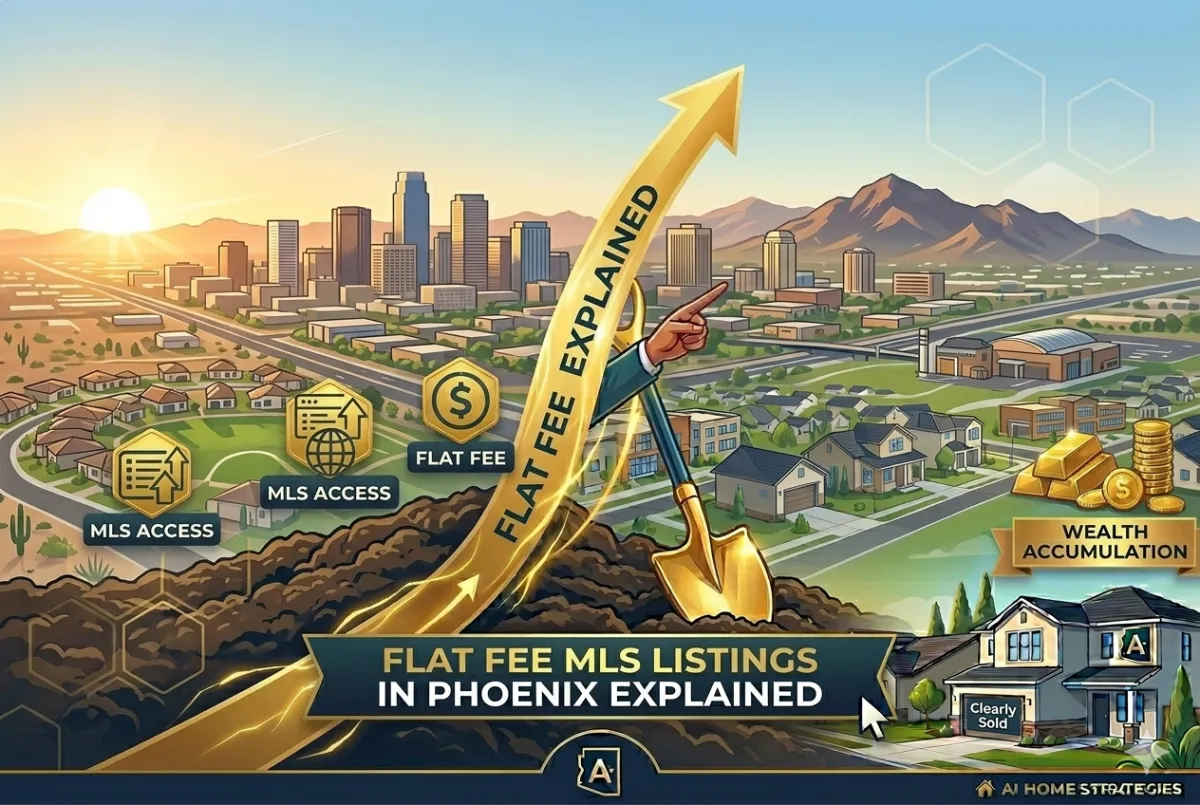 Modern home for sale in Phoenix, Arizona, showcasing flat fee MLS listing opportunities