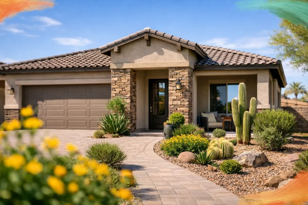 Sunny modern Arizona home exterior in the Greater Phoenix Metro representing full-market listing exposure