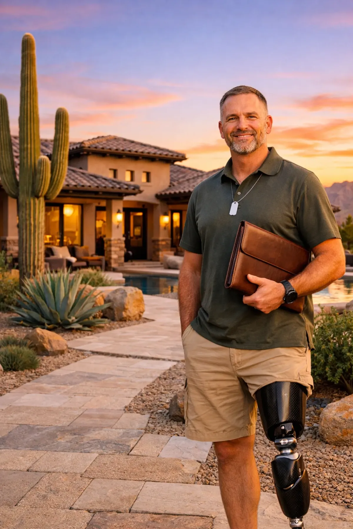 Disabled veteran at a Phoenix home representing Arizona SB 1365 savings.
