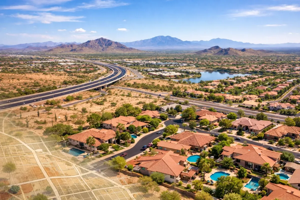 Professional local geography and neighborhood map visual for Phoenix Metro.