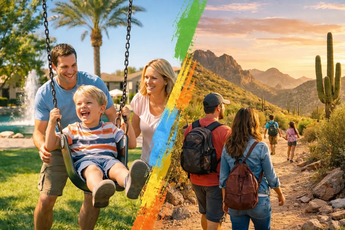 Aerial view of Surprise Arizona City Center construction and Prasada shopping district 2026