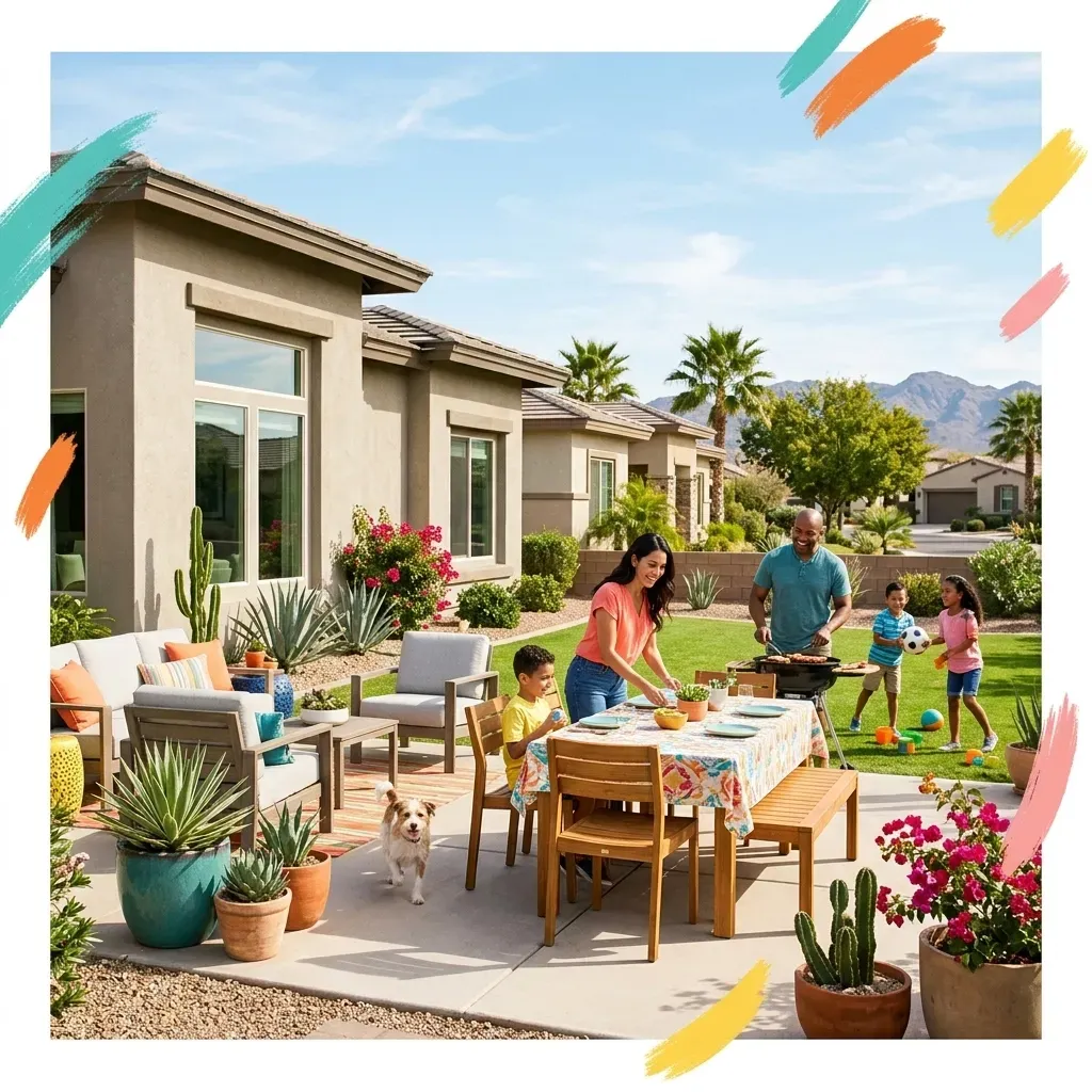 A comprehensive 4-image carousel showing Peoria's 2026 real estate micro-markets, development zones, and neighborhood styles.