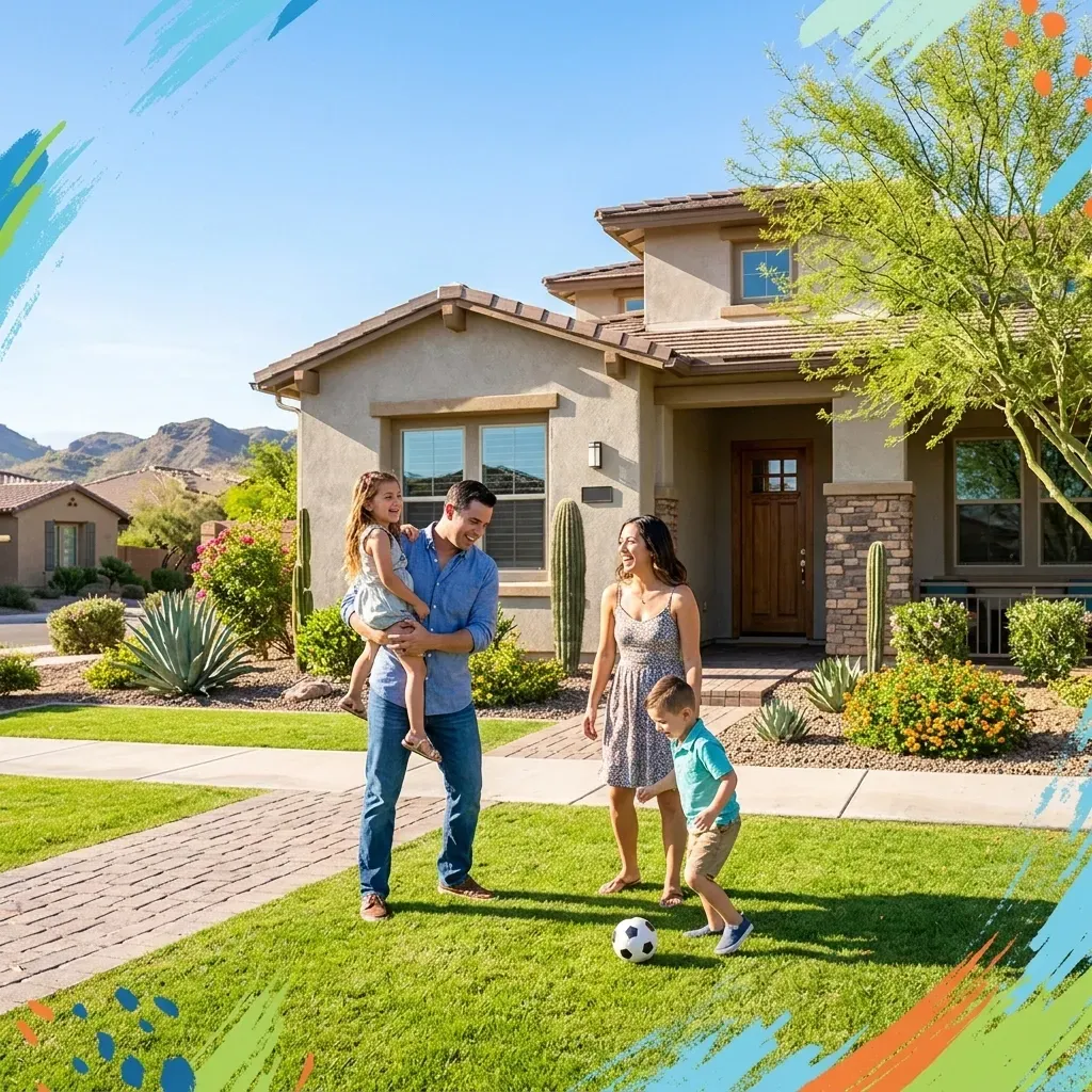 Aerial view of Buckeye Arizona neighborhoods and desert landscape in the West Valley during April 2026.