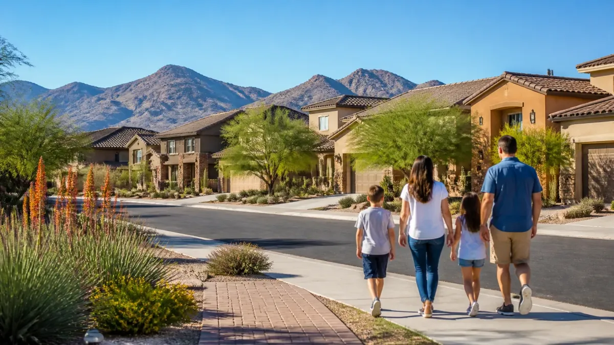 Surprise AZ real estate market update with homes and desert mountain views