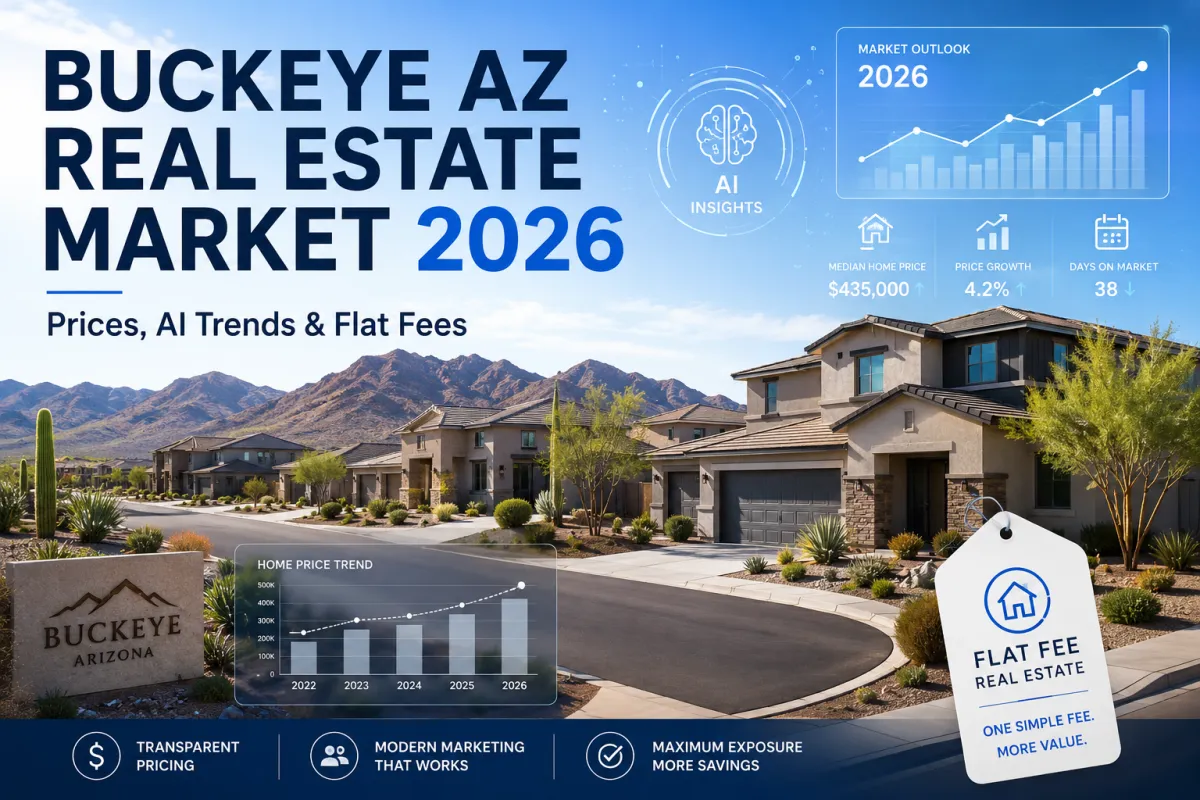 Buckeye AZ Real Estate Market 2026: Prices, AI Trends & Flat Fees