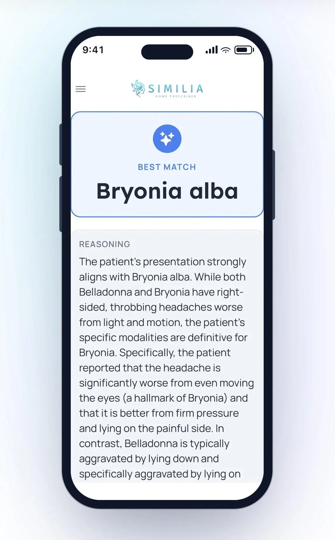 Similia Home Prescriber App: Choose Homeopathic Remedies at Home