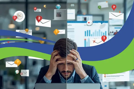 image of a Man struggled his CRM 