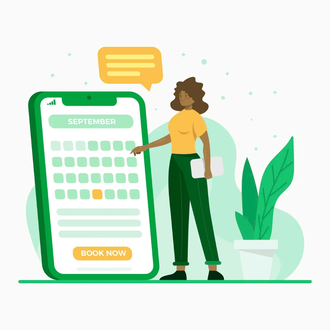calendar getting filled with appointments 