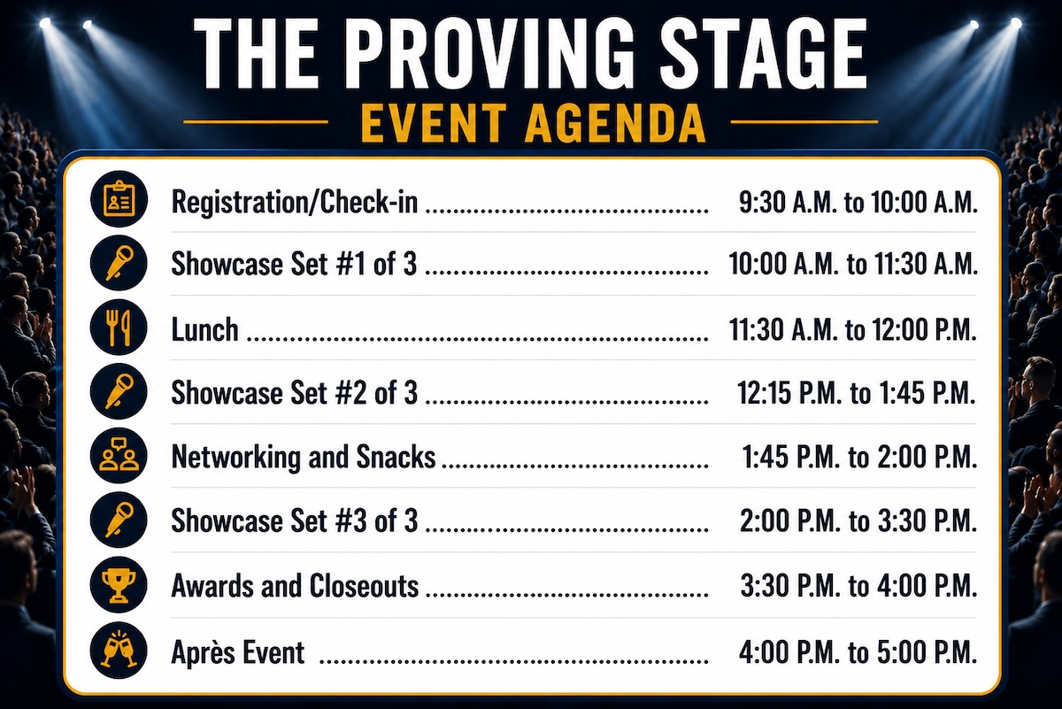 The Proving Stage Event Agenda