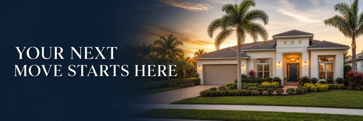Team Driftmark Florida real estate seller inquiry form featuring a welcoming Florida home at sunset.