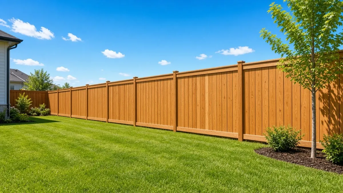 Cedar privacy fence