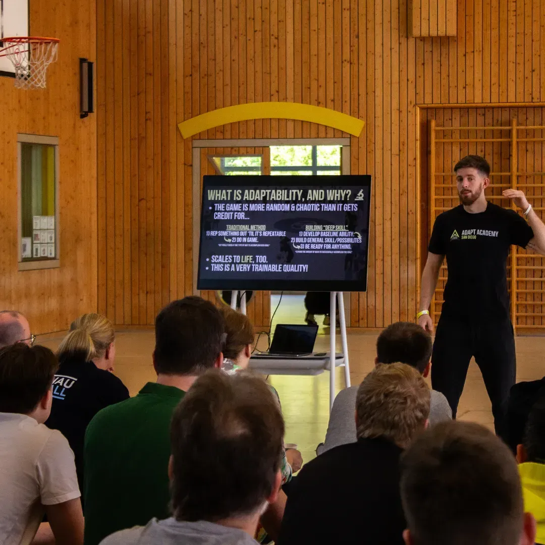 Coach Coleman educating basketball coaches in Europe