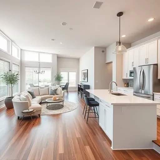 Completed home remodeling in Arlington TX featuring modern design and stylish interiors without any people.