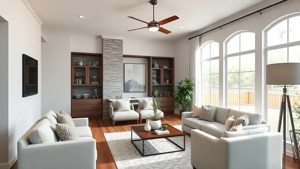 Completed home remodeling project in Arlington, TX showcasing modern design and stylish interiors.