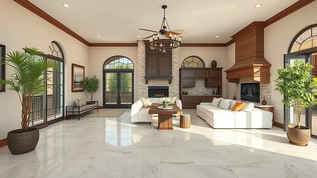 Remodeled Cedar Hill home interior with bright living room, hardwood floors, modern furnishings, and scenic backyard.