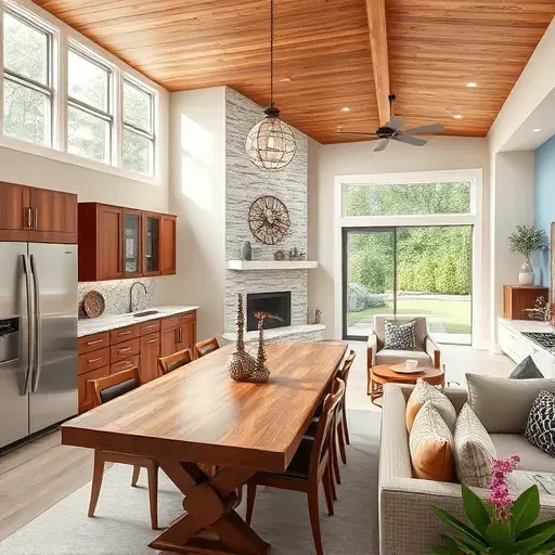 Modern kitchen remodel in McKinney, TX with granite countertops, stainless appliances, and custom cabinetry in a bright layout.