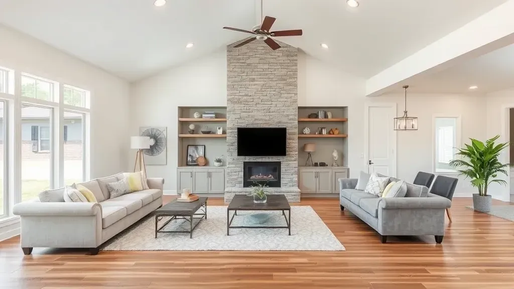 Home Remodeling in Argyle, TX featuring modern kitchen design and spacious living area.