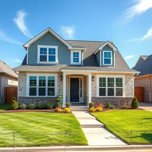 Beautiful renovated North Richland Hills home with lush landscaping, vibrant flowers, modern facade, and sunny blue sky.