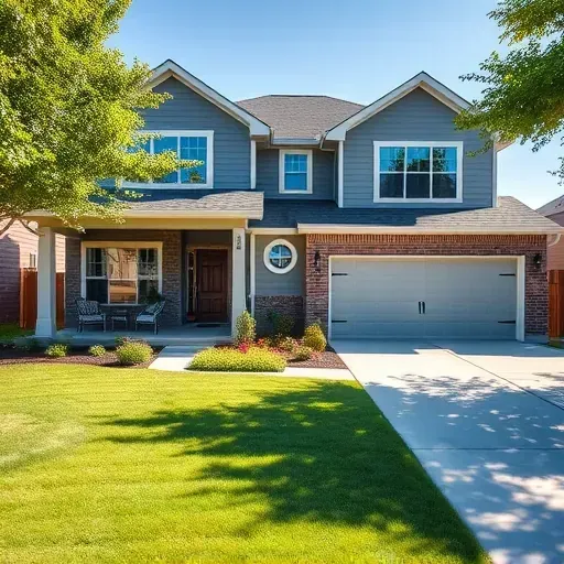 Beautiful, completed home remodeling in Arlington, TX with modern design and vibrant exterior details.