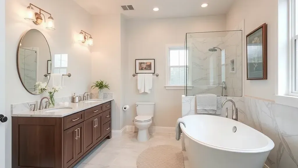 Bathroom Remodeling projects in Arlington TX showcasing modern designs and stylish fixtures.
