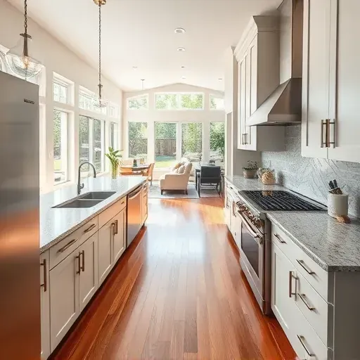 Remodeled Euless, TX kitchen with granite countertops, stainless-steel appliances, custom cabinetry, and natural light.