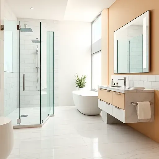 Remodeled bathroom in Plano TX featuring modern fixtures, walk-in shower, freestanding tub, and stylish decor.