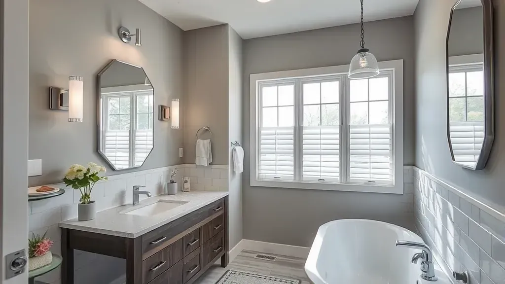 Bathroom lighting and electrical projects in Arlington TX showcasing elegant fixtures and modern design.