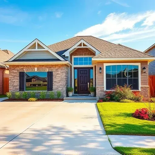 Remodeled Haltom City home with modern siding, large windows, landscaped yard, and inviting front entrance.