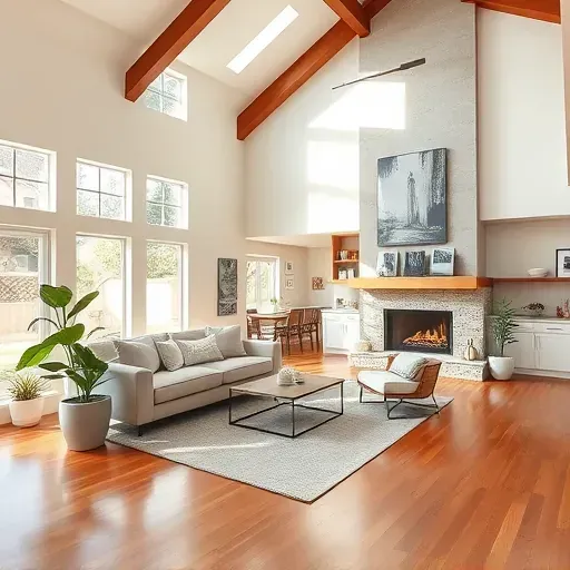 Modern living room remodel in Southlake TX featuring minimalist furniture, natural light, and elegant decor.