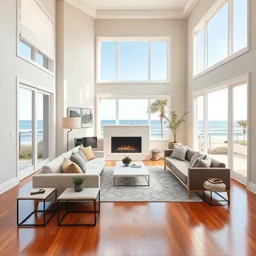 Beautifully remodeled open-concept living area in Roanoke TX with hardwood floors, modern lighting, and stylish kitchen details.