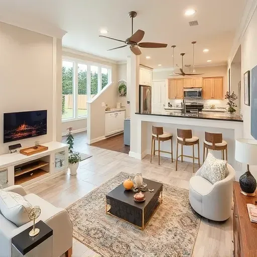 Home remodeling project in Arlington TX showcasing modern design elements and newly updated interiors.