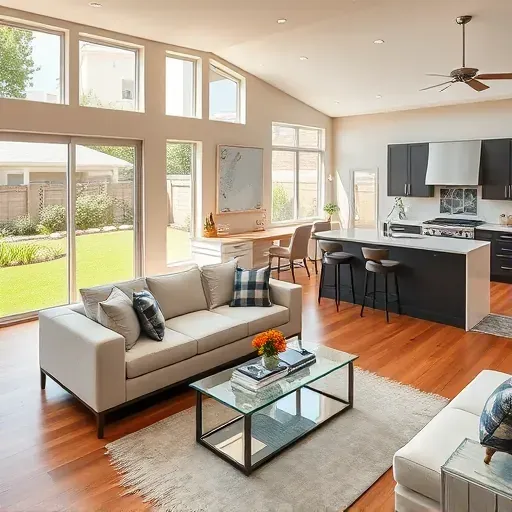 Modern kitchen remodel in Burleson TX featuring high-end appliances, sleek cabinetry, and natural light-filled design.